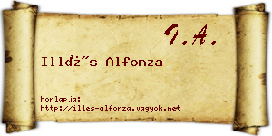 Illés Alfonza névjegykártya